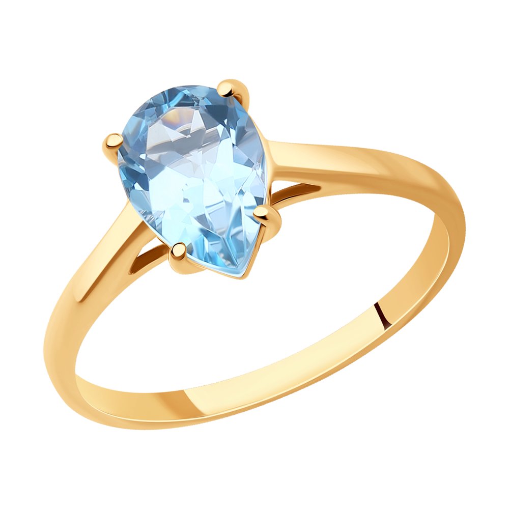 

Кольцо из золота р. 17 SOKOLOV 716728, топаз, 716728