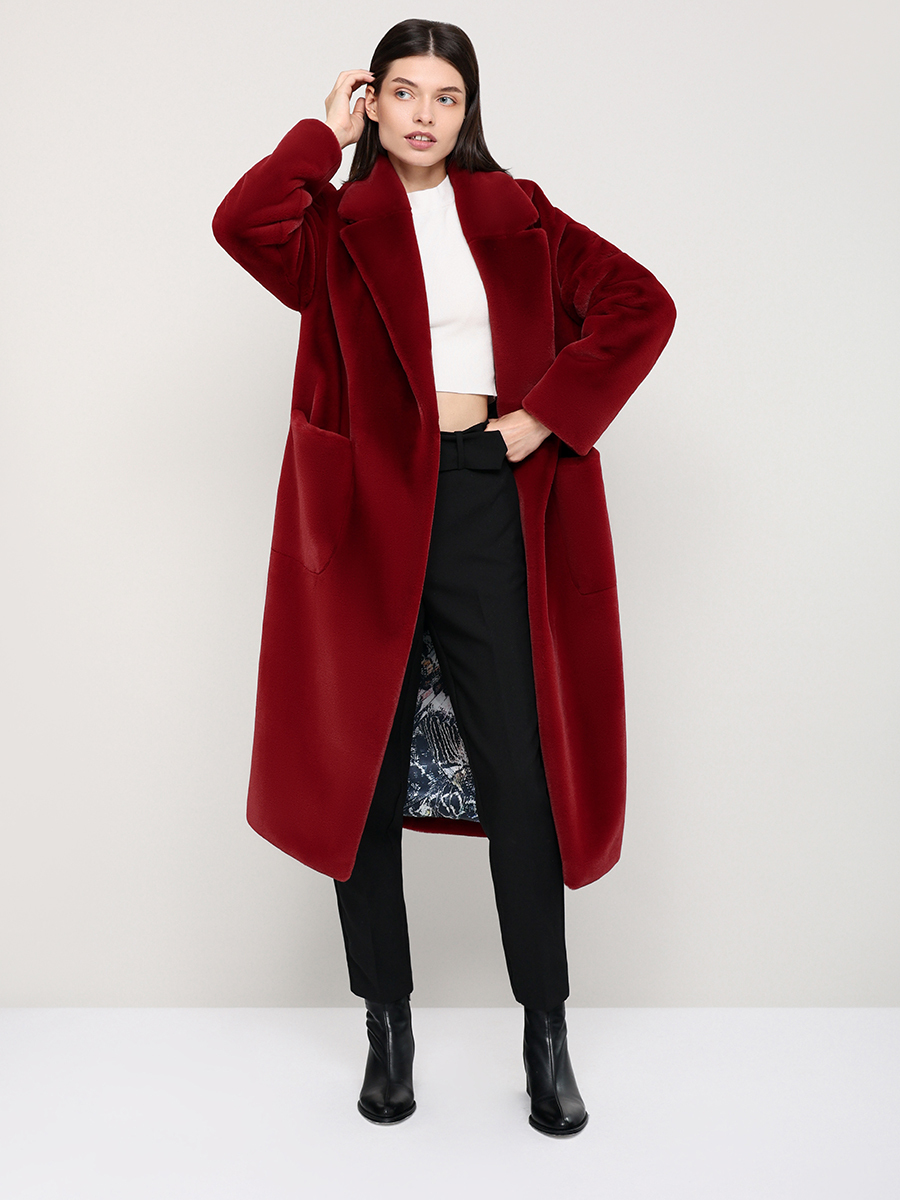 Шуба женская ALEF 7032У красная 38 RU