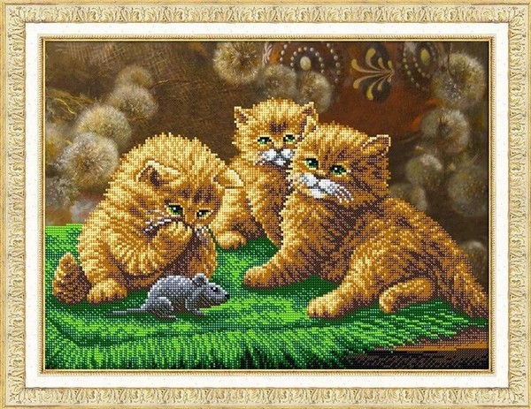 

Вышивка бисером Новая игрушка ПТ-Б1500, 28x38 см от
