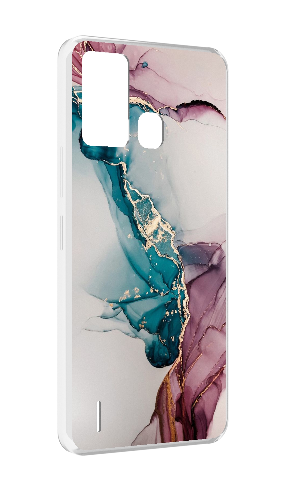 

Чехол MyPads фиолетовый синий краски для ITEL S16 / ITEL Vision 1 Pro, Прозрачный, Tocco