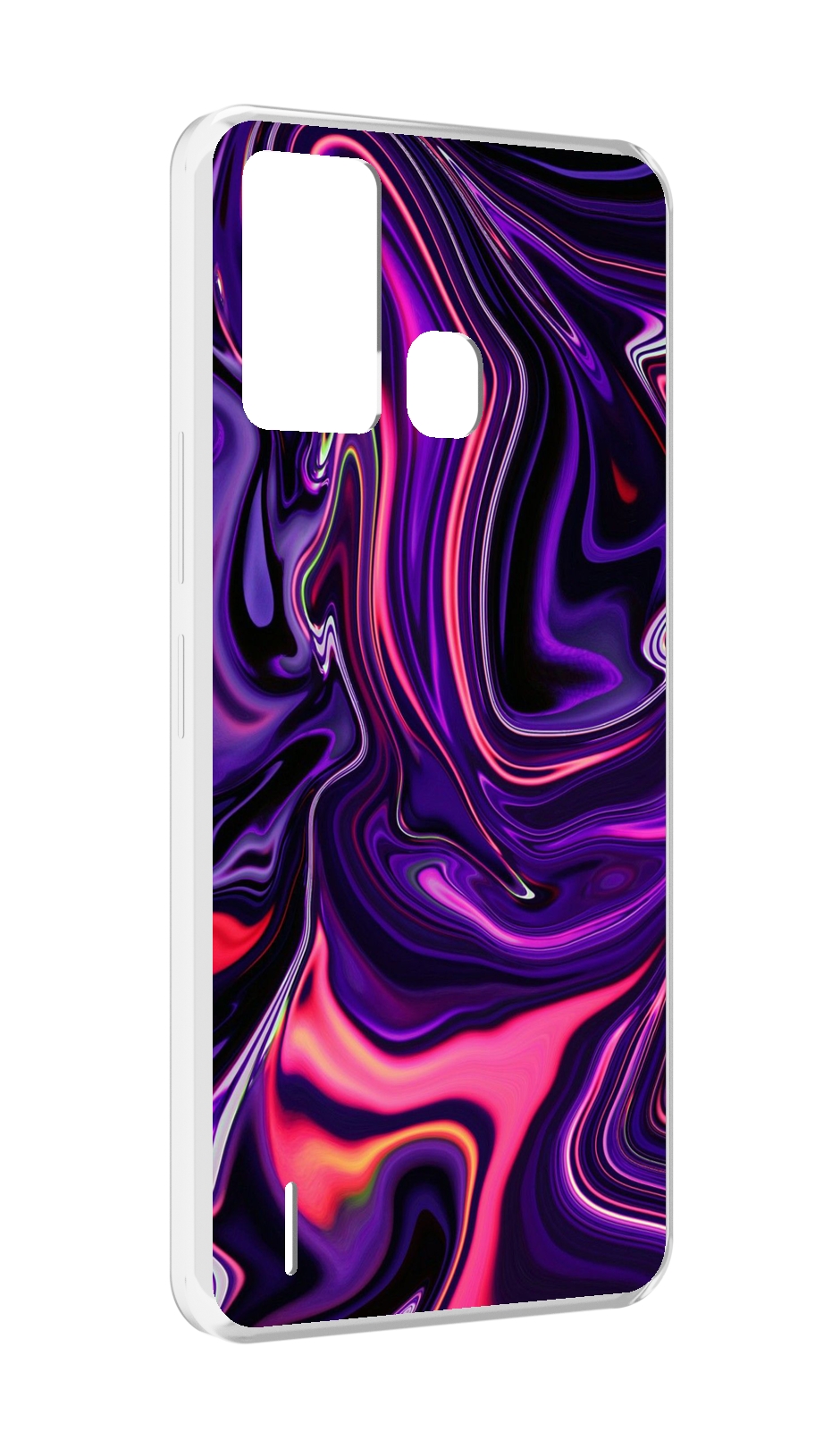 

Чехол MyPads фиолетовые краски для ITEL S16 / ITEL Vision 1 Pro, Прозрачный, Tocco