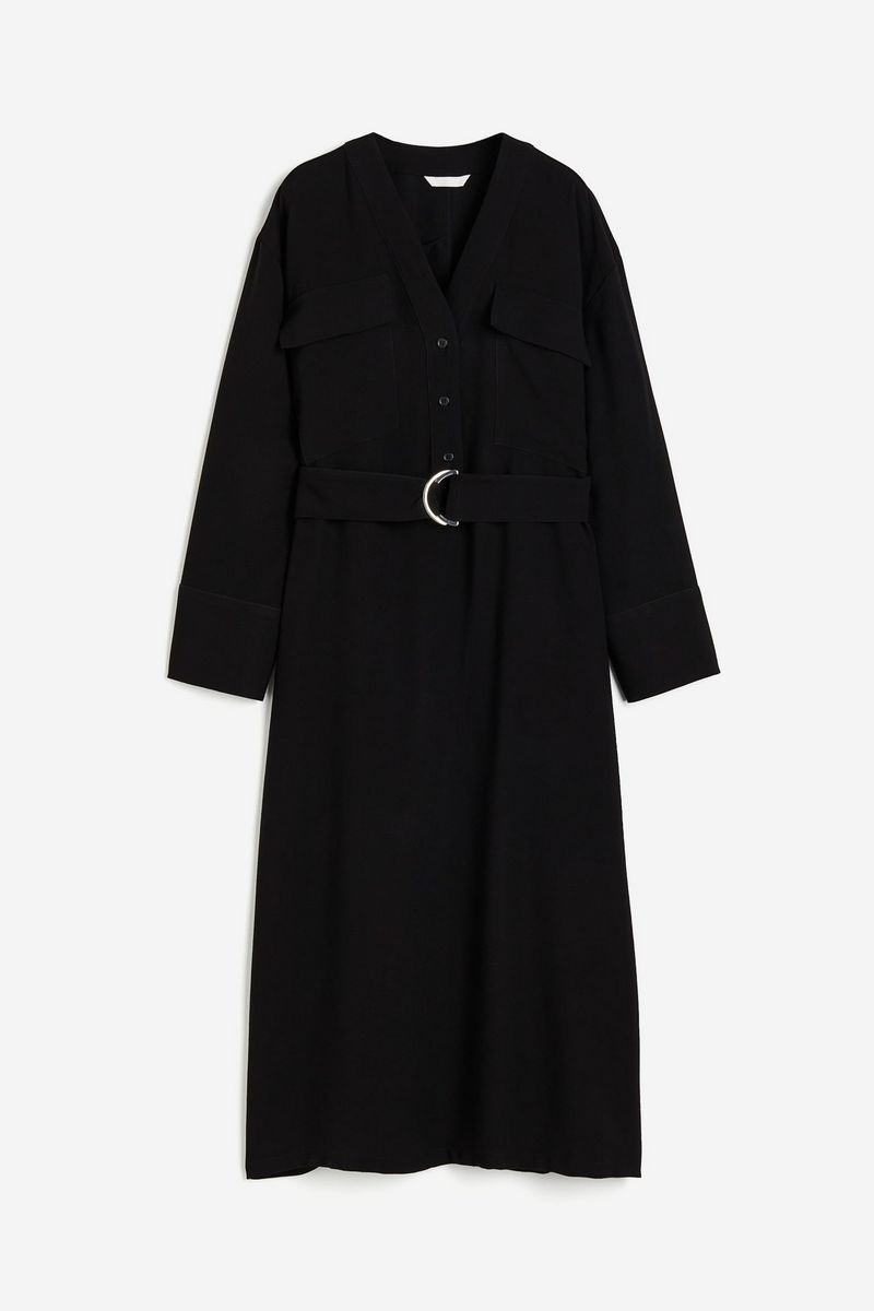 

Платье женское H&M 1231732 черное S, Черный, 1231732