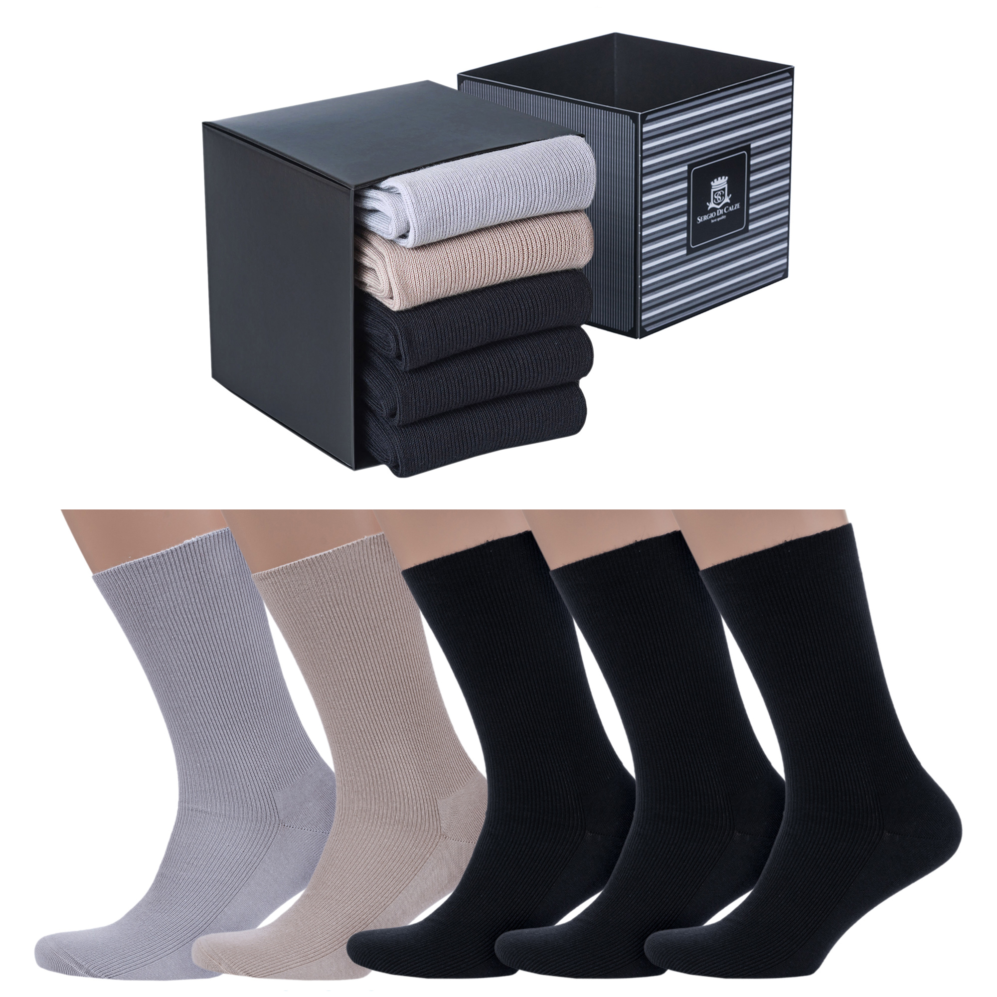 

Подарочных набор носков мужских Dr Feet PG-15DF1-5 черных; бежевых; серых 29, Черный;бежевый;серый, PG-15DF1-5
