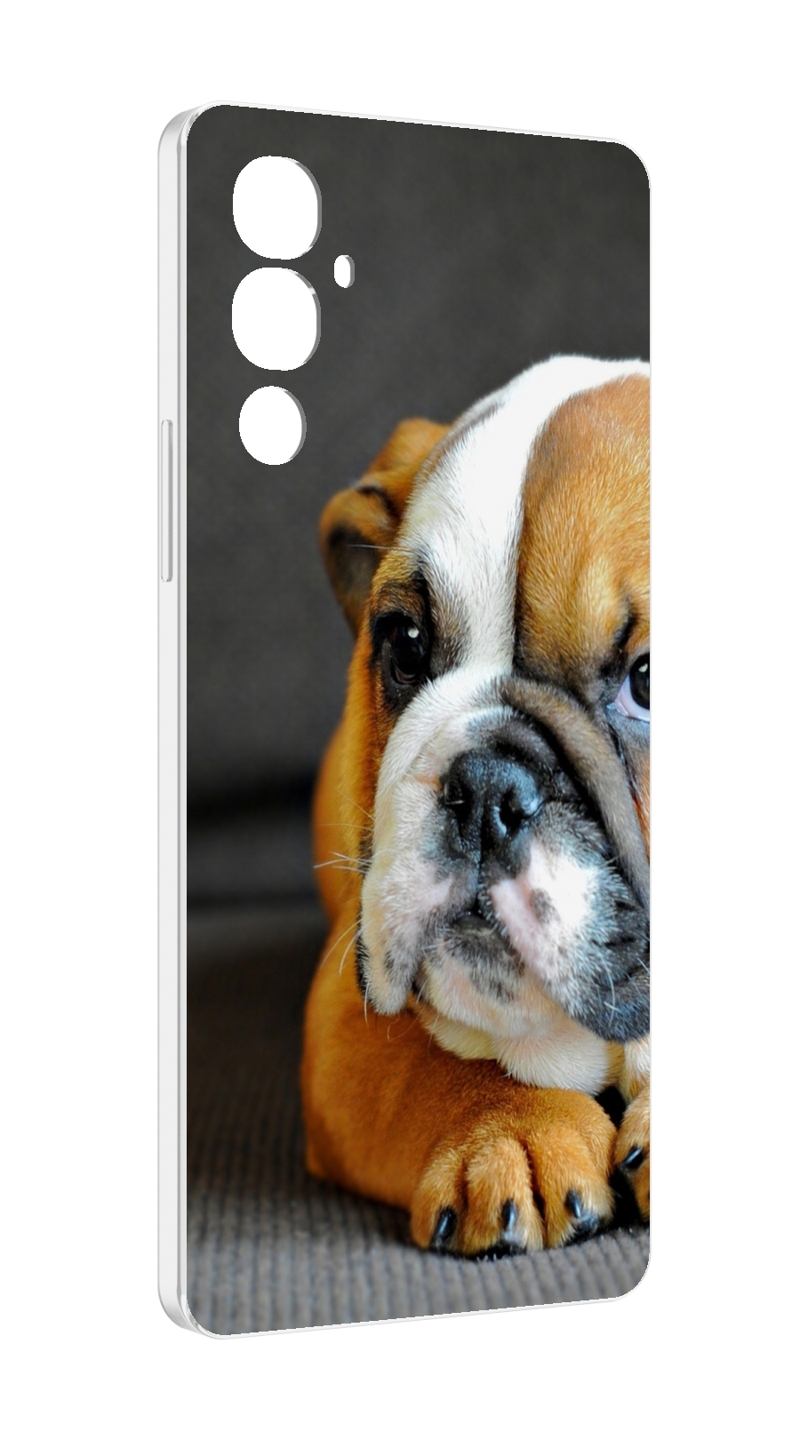 

Чехол MyPads англиискии бульдор для Tecno Pova 4, Прозрачный, Tocco