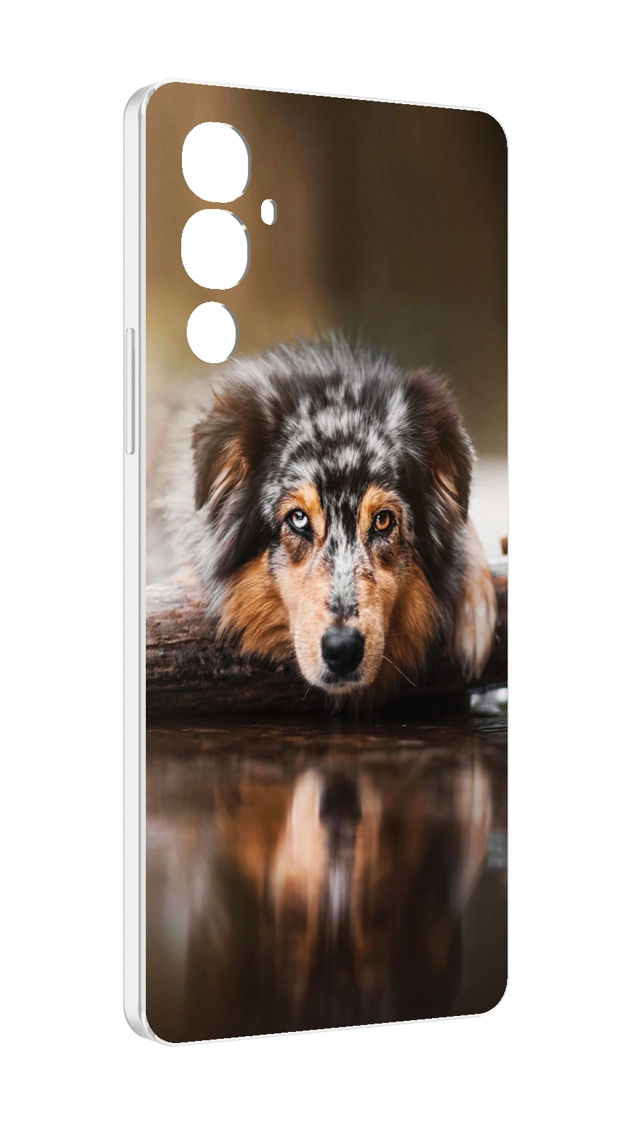 

Чехол MyPads австралииская овчарка для Tecno Pova 4, Прозрачный, Tocco