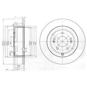 

Bg4136_диск тормозной задний hyundai santa fe 2.2-2.7 06>