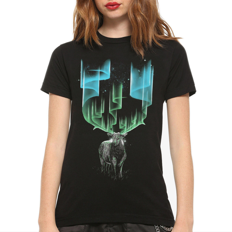 

Футболка женская Dream Shirts Северное Сияние черная XL, Черный, Северное Сияние