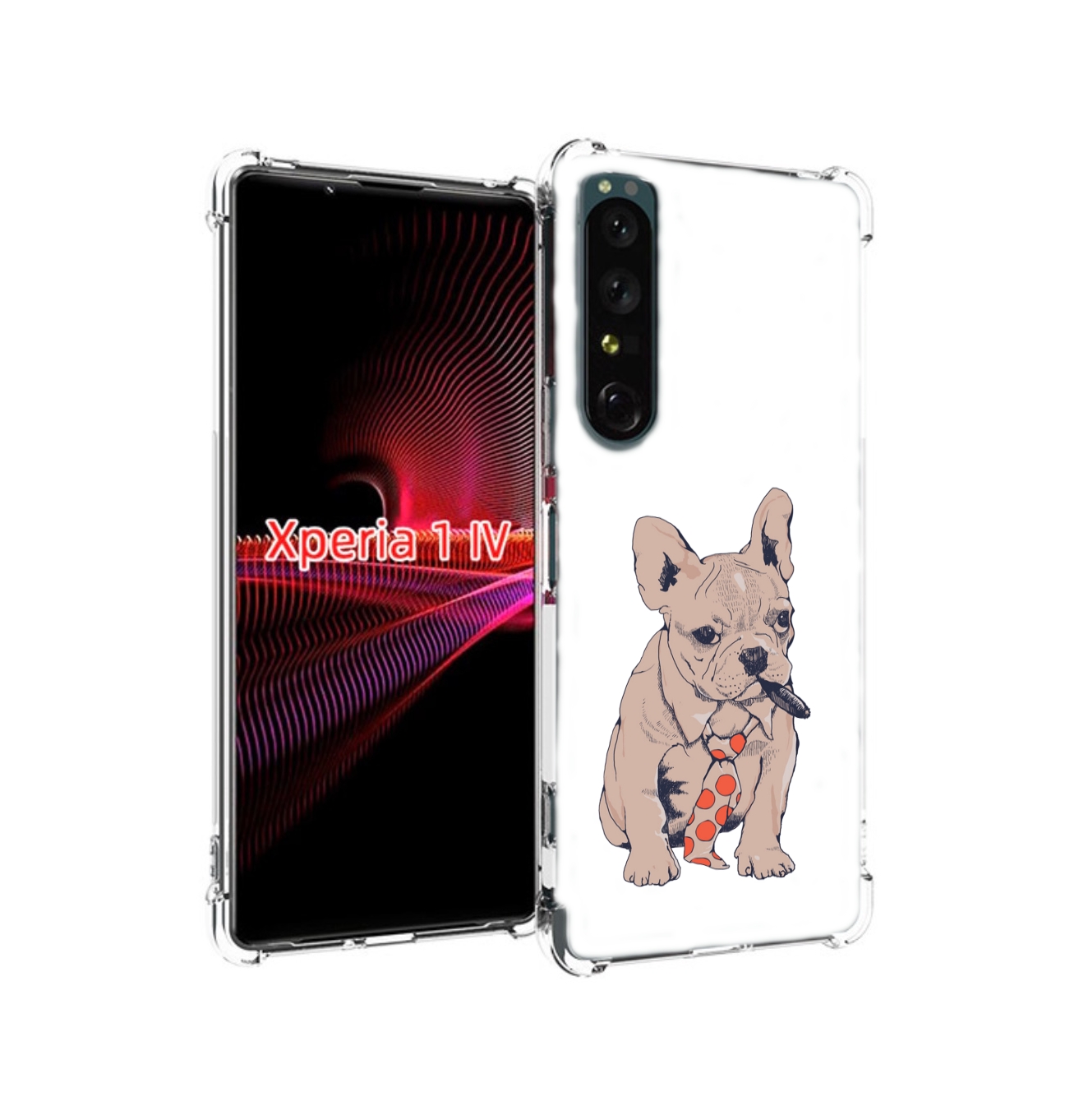 

Чехол задняя-панель-накладка-бампер MyPads бульдог с сигарой для Sony Xperia 1 IV проти..., Прозрачный, Tocco
