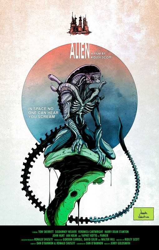 

Постер к фильму "Чужой" (Alien) Оригинальный 35,6x50,8 см