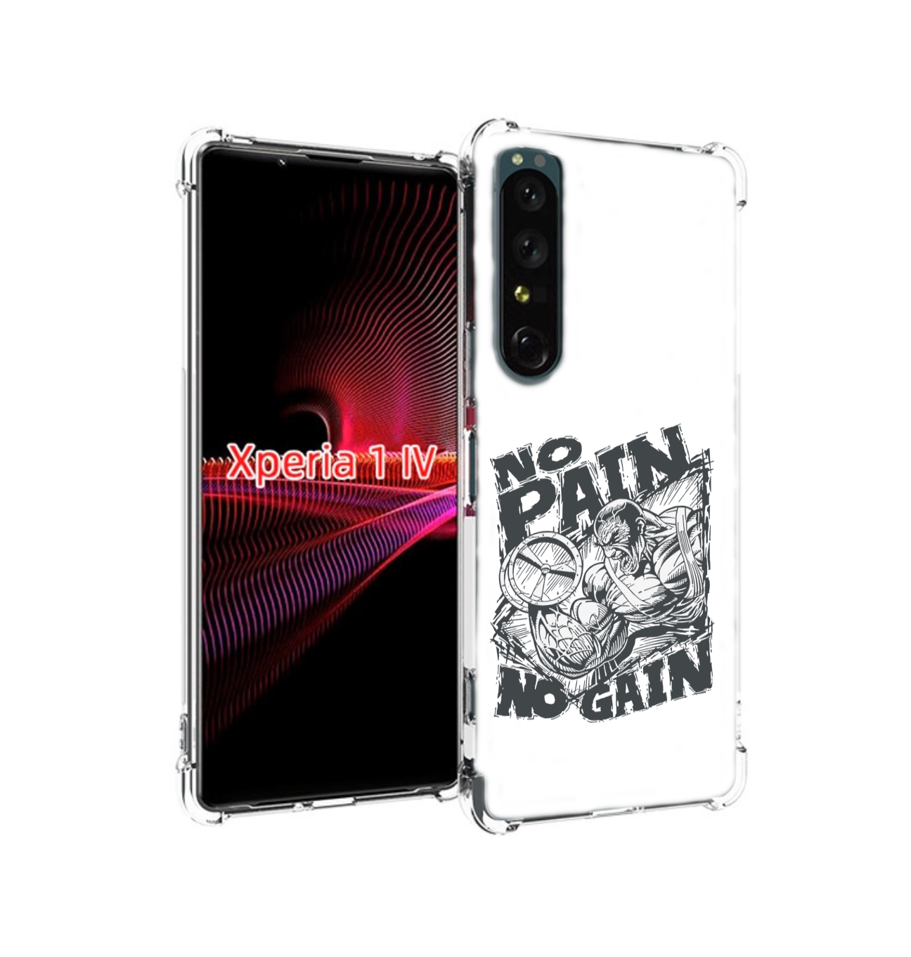 

Чехол накладка MyPads бодибилдинг тяжелая работа для Sony Xperia 1 IV, Прозрачный, Tocco