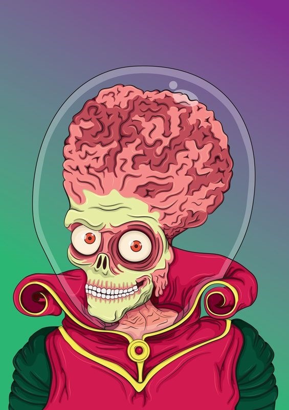 

Постер к фильму "Марс атакует!" (Mars Attacks!) 50x70 см