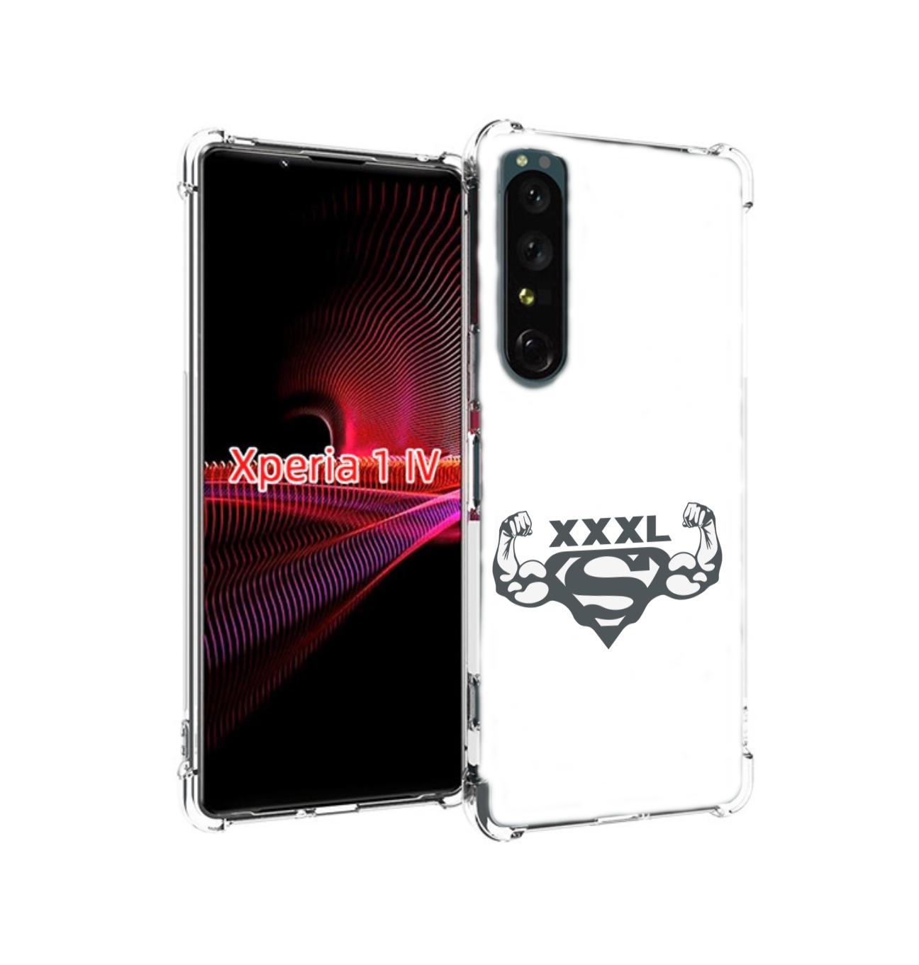 

Чехол накладка MyPads бодибилдинг супермен для Sony Xperia 1 IV, Прозрачный, Tocco