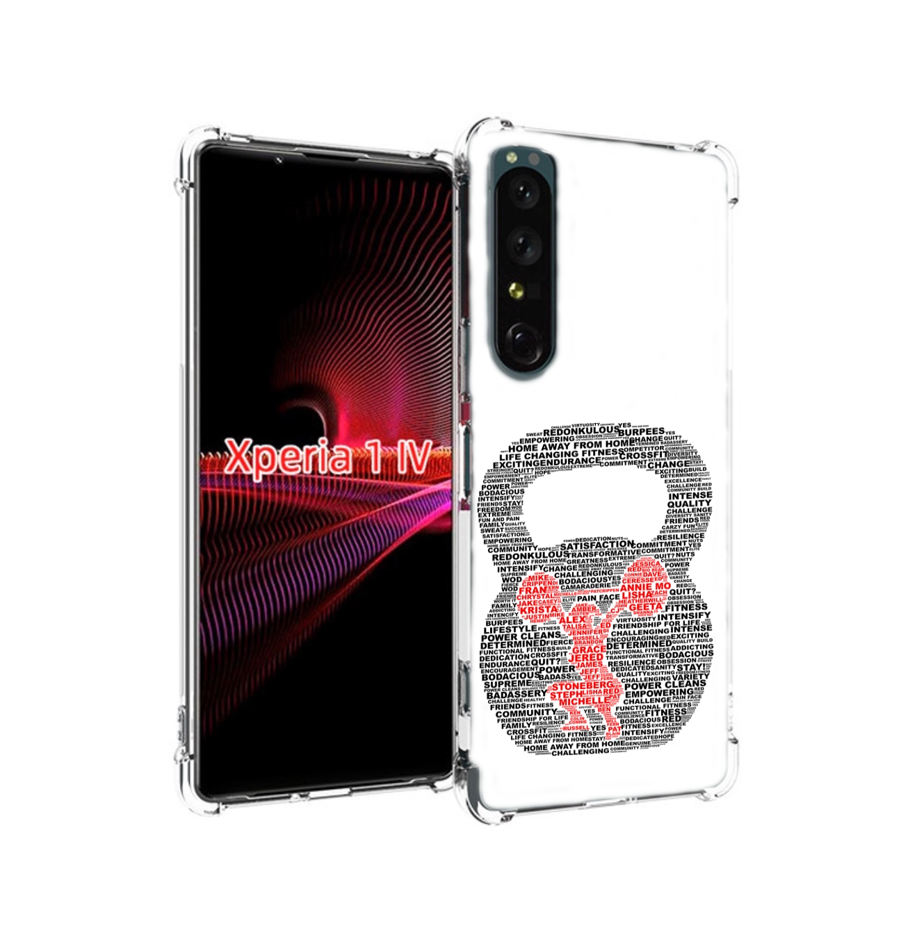 

Чехол накладка MyPads бодибилдинг гиря из слов для Sony Xperia 1 IV, Прозрачный, Tocco