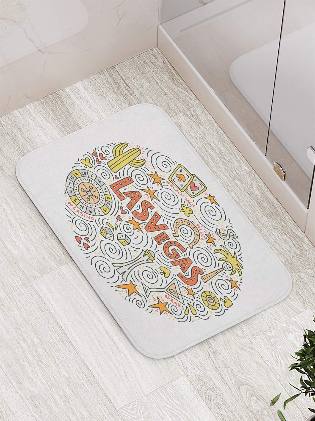 

Коврик противоскользящий для ванной, сауны, бассейна, 77х52 см bath_77158 JoyArty