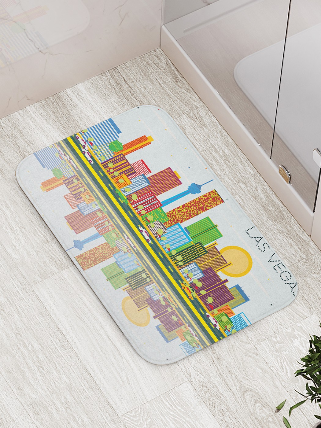 

Коврик противоскользящий для ванной, сауны, бассейна, 77х52 см bath_77155 JoyArty