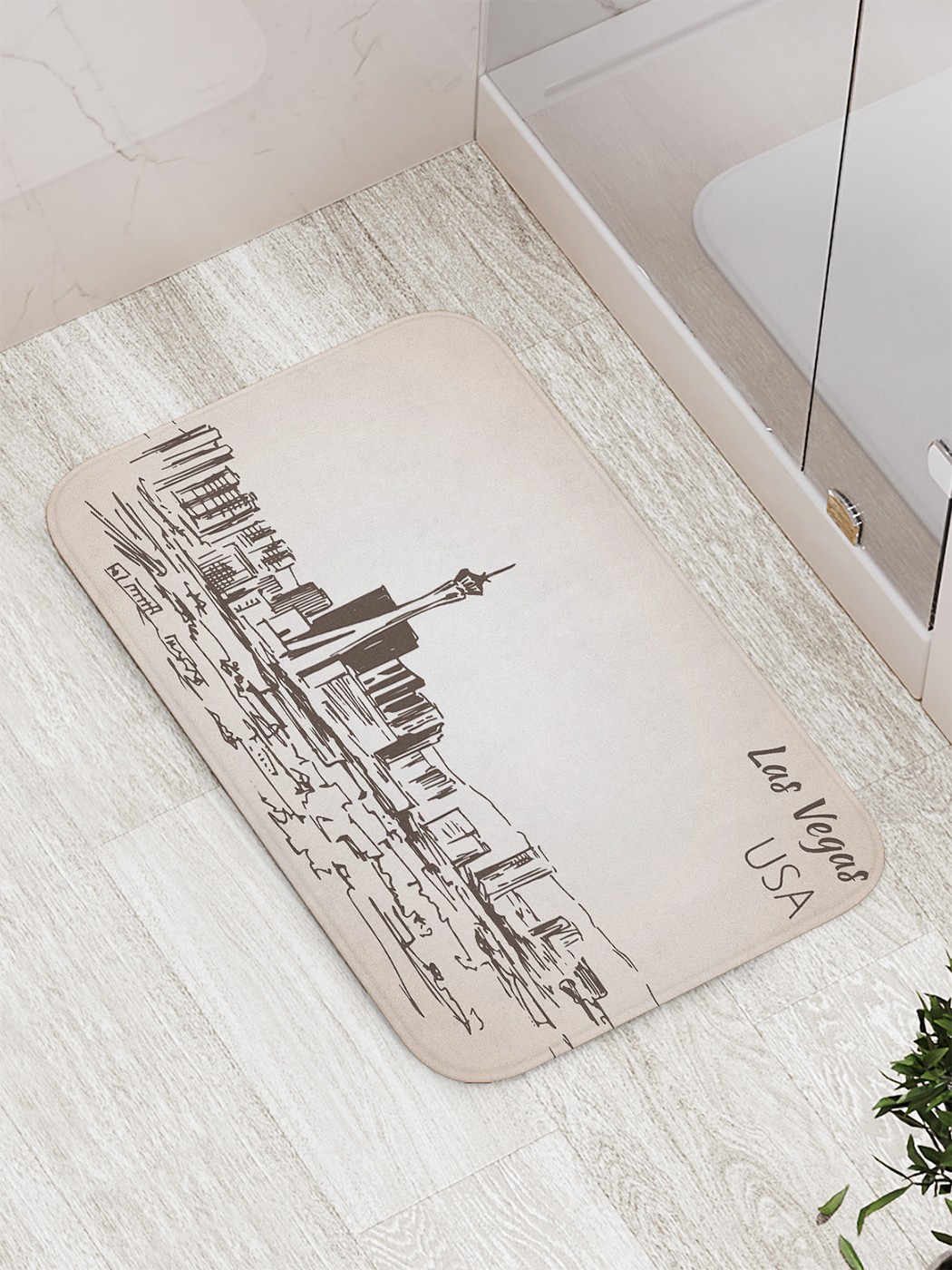 

Коврик противоскользящий для ванной, сауны, бассейна, 77х52 см bath_77150 JoyArty