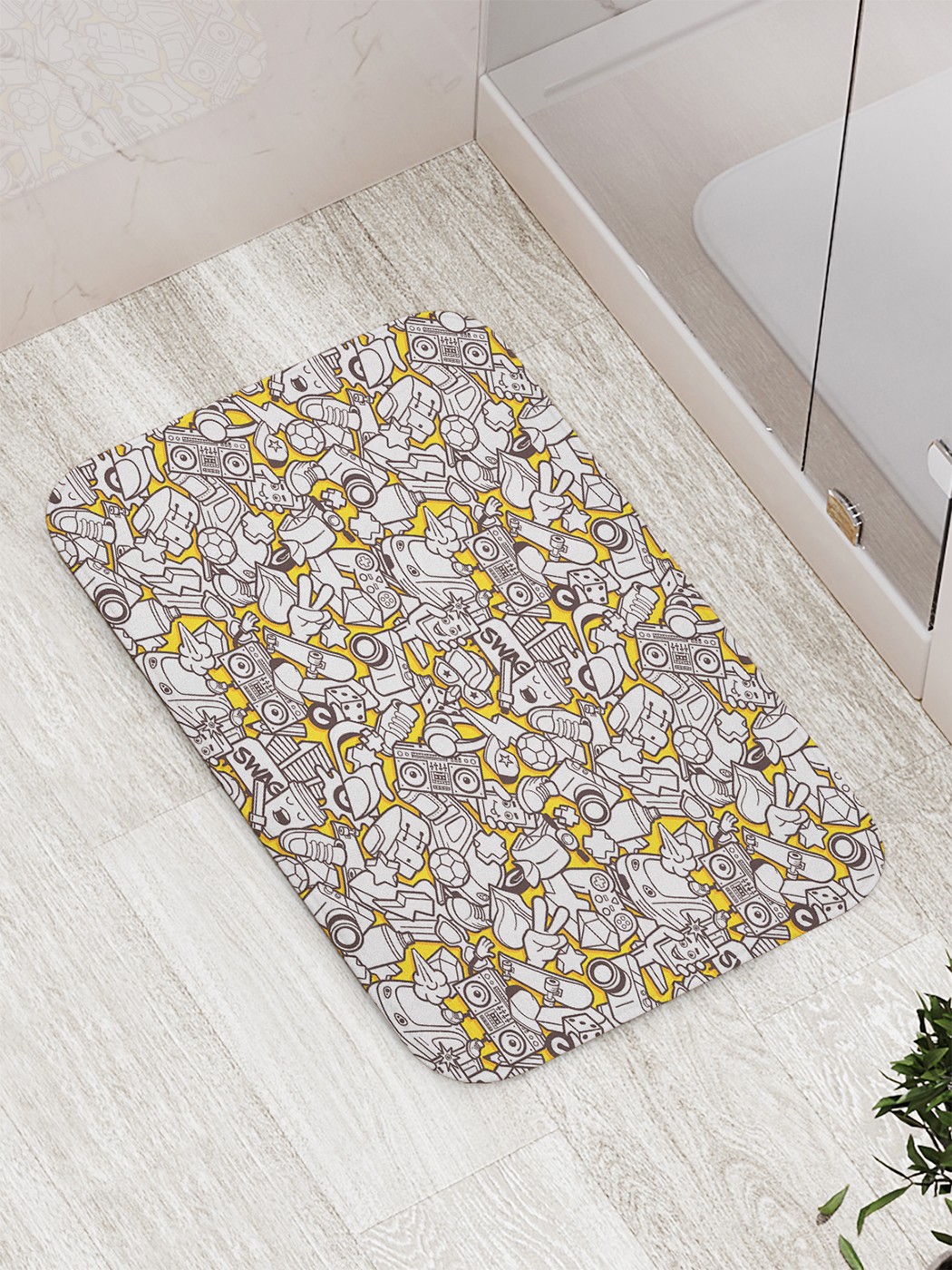 

Коврик противоскользящий для ванной, сауны, бассейна, 77х52 см bath_77143 JoyArty