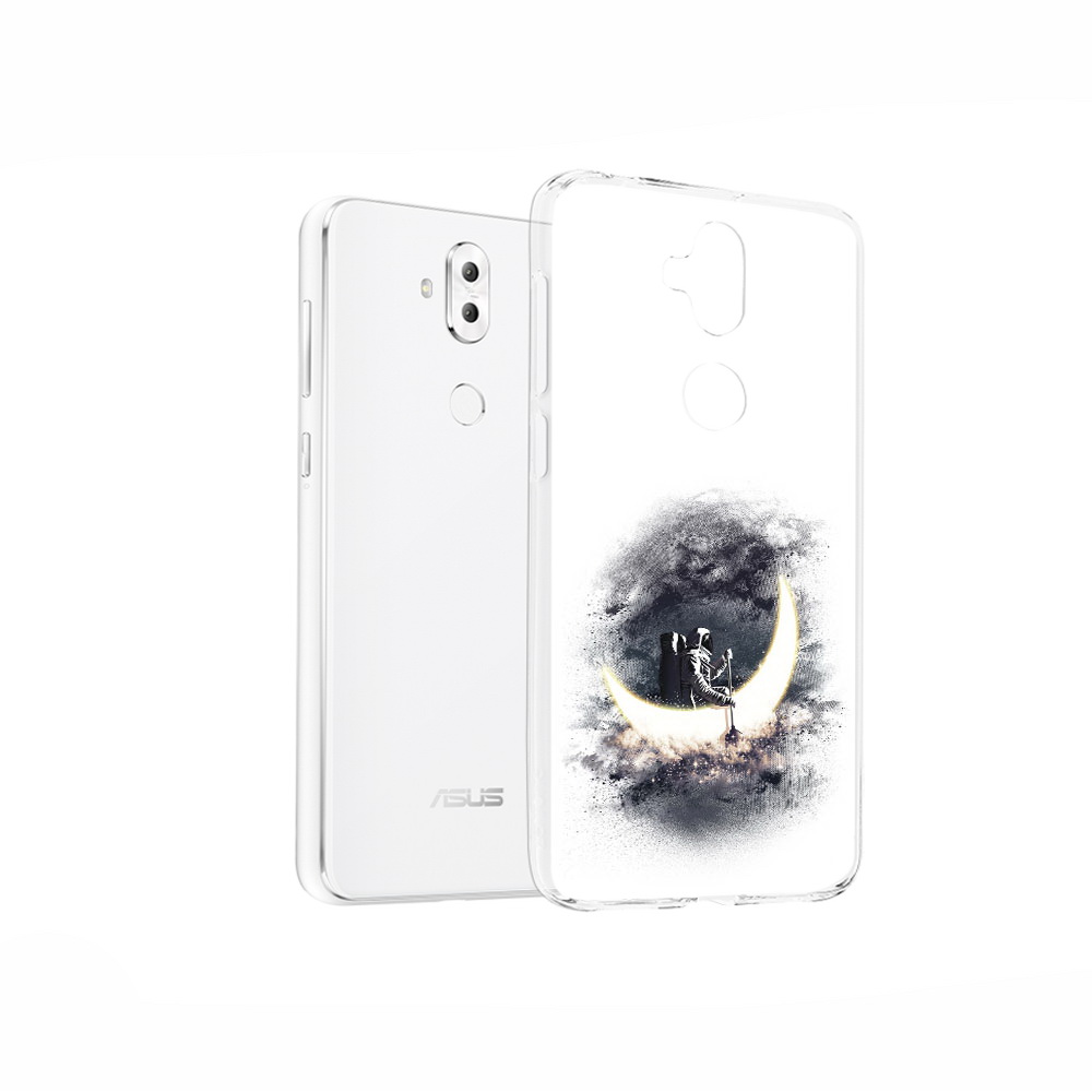 

Чехол MyPads Tocco для Asus ZenFone 5 Lite (ZC600KL) лунный путешественник, Прозрачный, Tocco