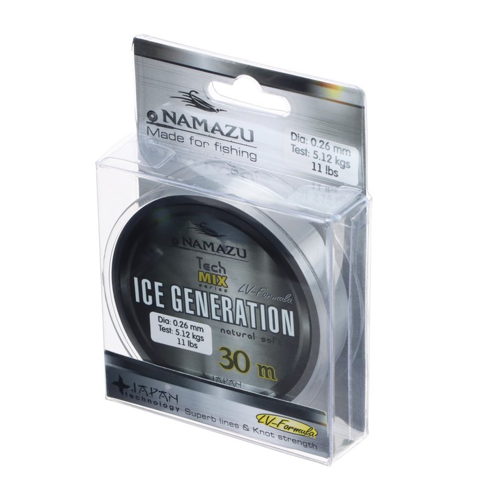 

Леска Namazu Ice Generation, L-30 м, d-0.26 мм, test-5.12 кг, прозрачная