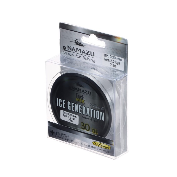 

Леска Namazu Ice Generation, L-30 м, d-0.20 мм, test-3.20 кг, прозрачная