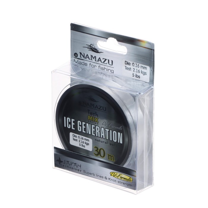 

Леска Namazu Ice Generation, L-30 м, d-0.16 мм, test-2.16 кг, прозрачная