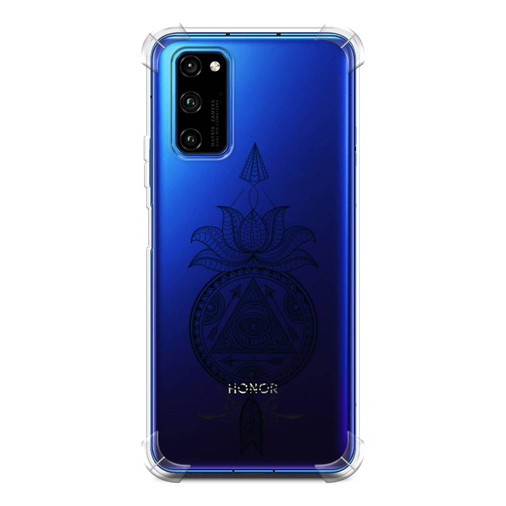 

Чехол Awog на Honor V30 Pro "Талисман арт черный", Серый, 611451-1