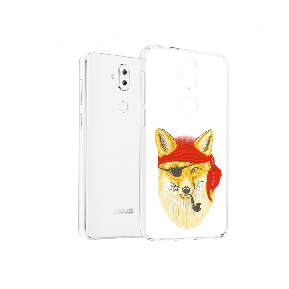 

Чехол MyPads Tocco для Asus ZenFone 5 Lite (ZC600KL) лиса-пират, Прозрачный, Tocco