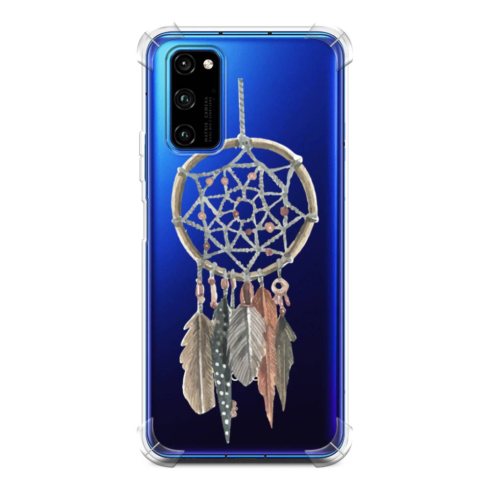 

Чехол Awog на Honor V30 Pro "Ловец снов с перьями", Коричневый;зеленый, 611451-1