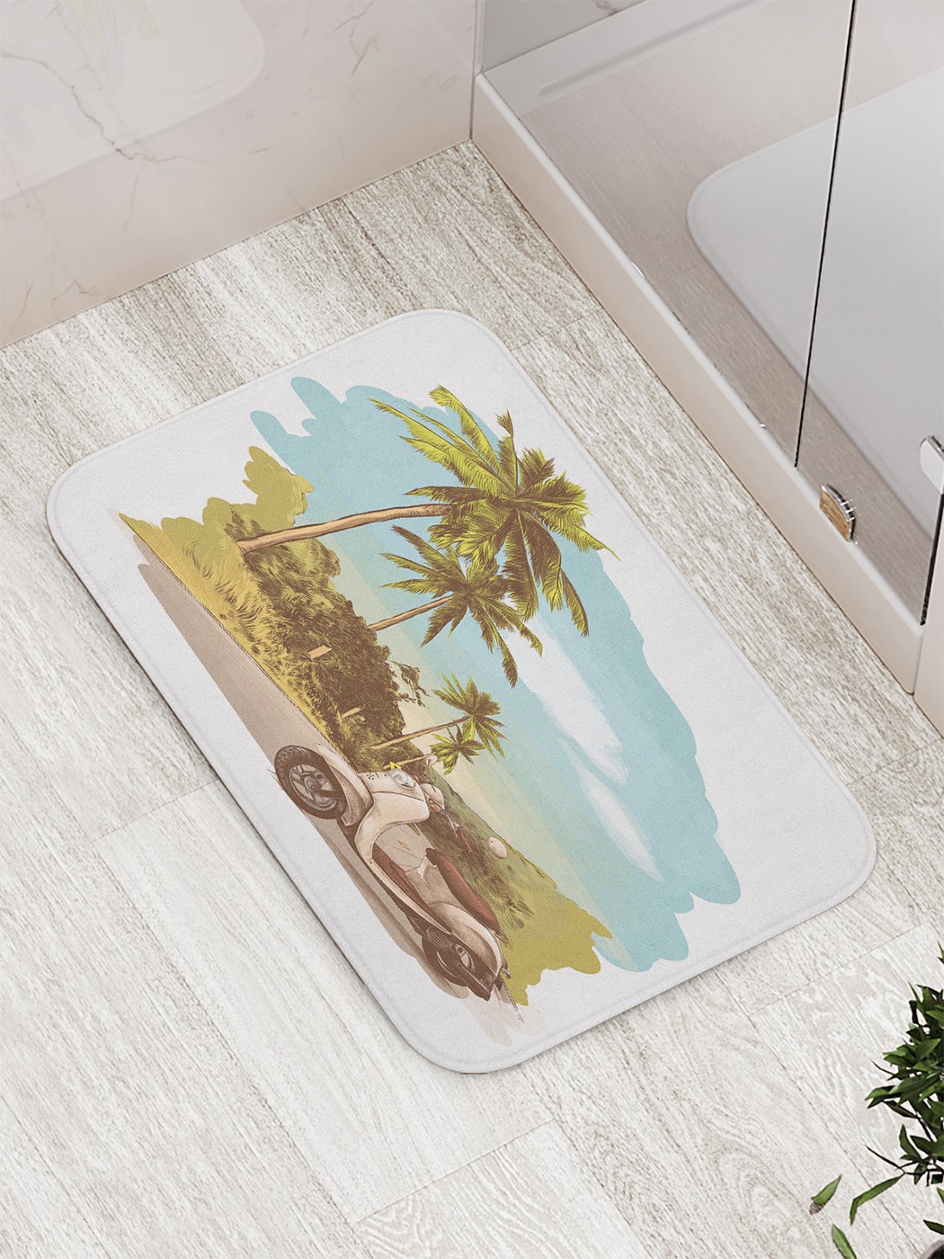 

Коврик противоскользящий для ванной, сауны, бассейна, 77х52 см bath_77095 JoyArty