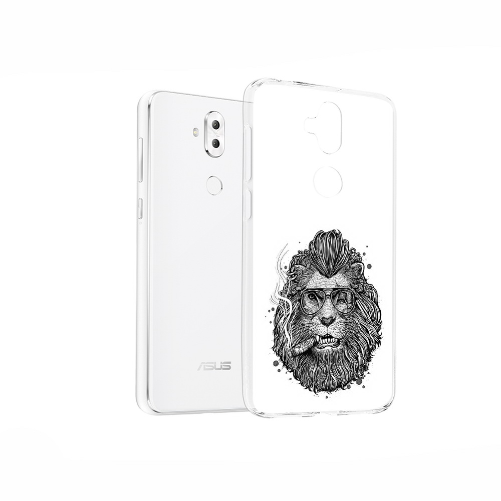 

Чехол MyPads Tocco для Asus ZenFone 5 Lite (ZC600KL) курящий лев, Прозрачный, Tocco