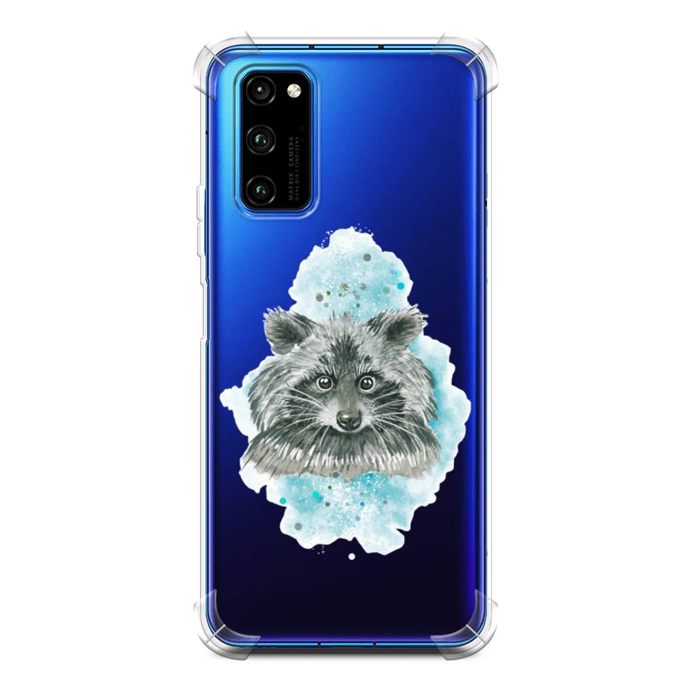 

Чехол Awog на Honor V30 Pro "Енот в голубом облаке", Голубой, 611451-1