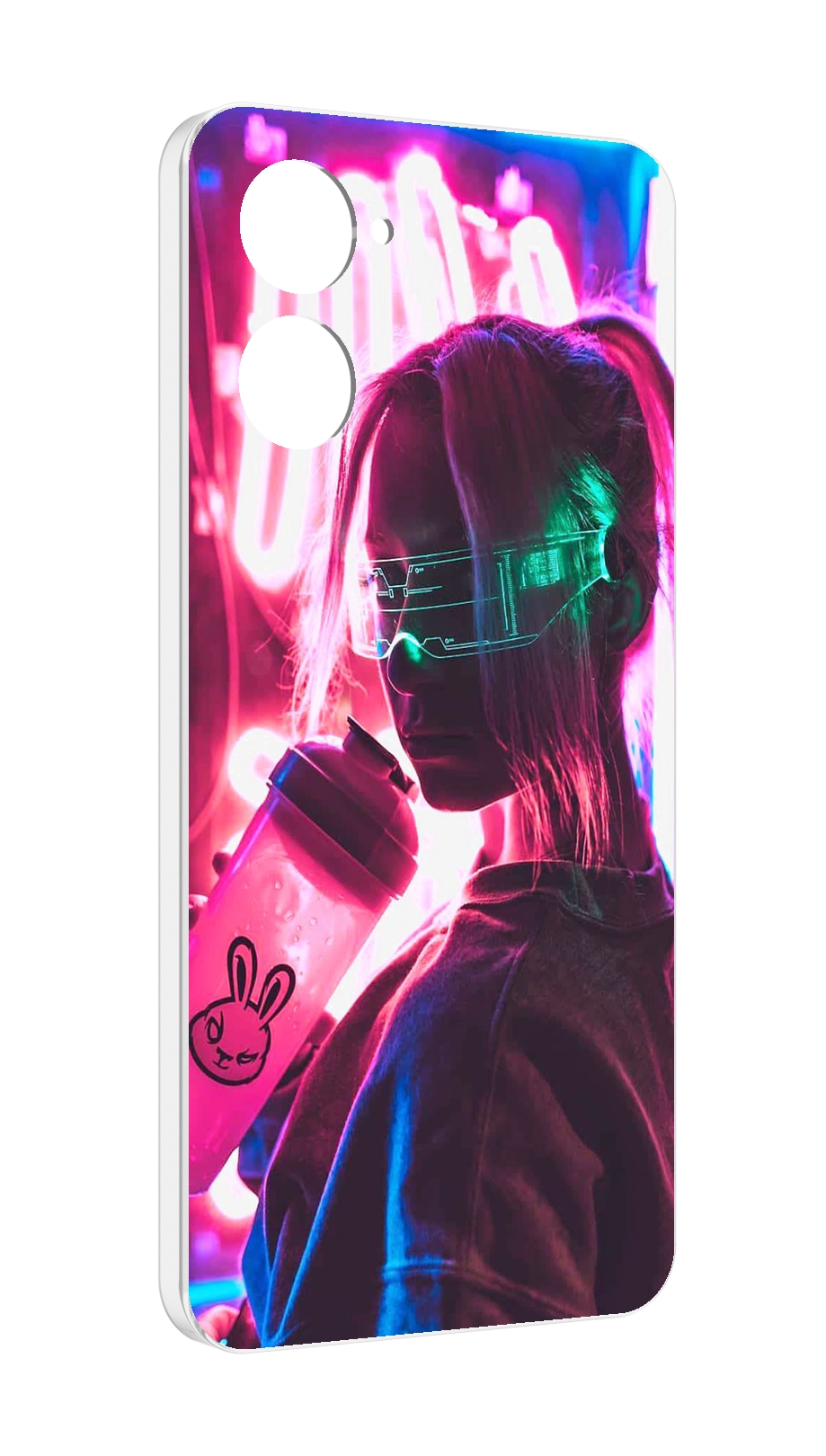 

Чехол MyPads девушка неоновый фон женский для Realme 10S противоударный, Tocco