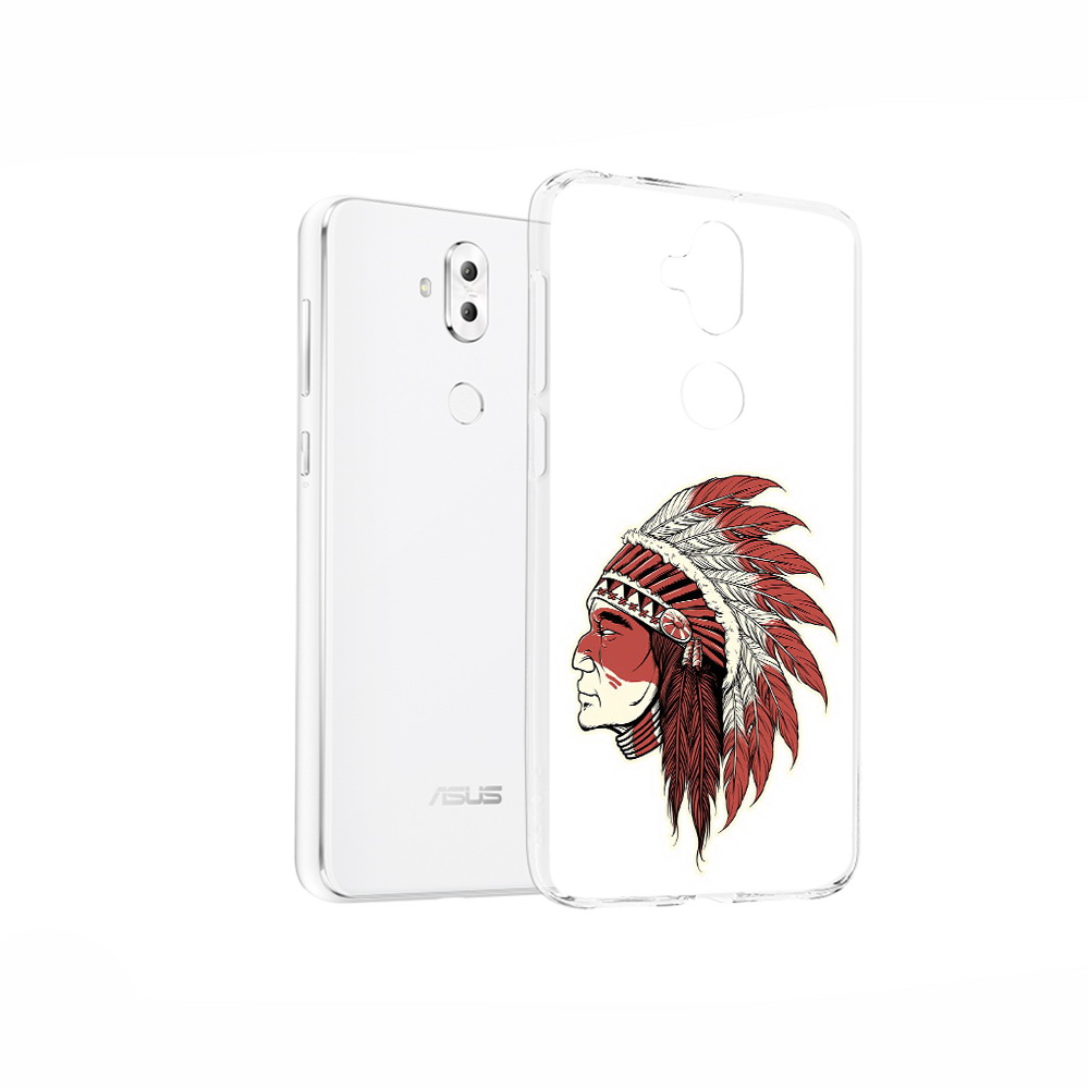 

Чехол MyPads Tocco для Asus ZenFone 5 Lite (ZC600KL) красный индеец, Прозрачный, Tocco