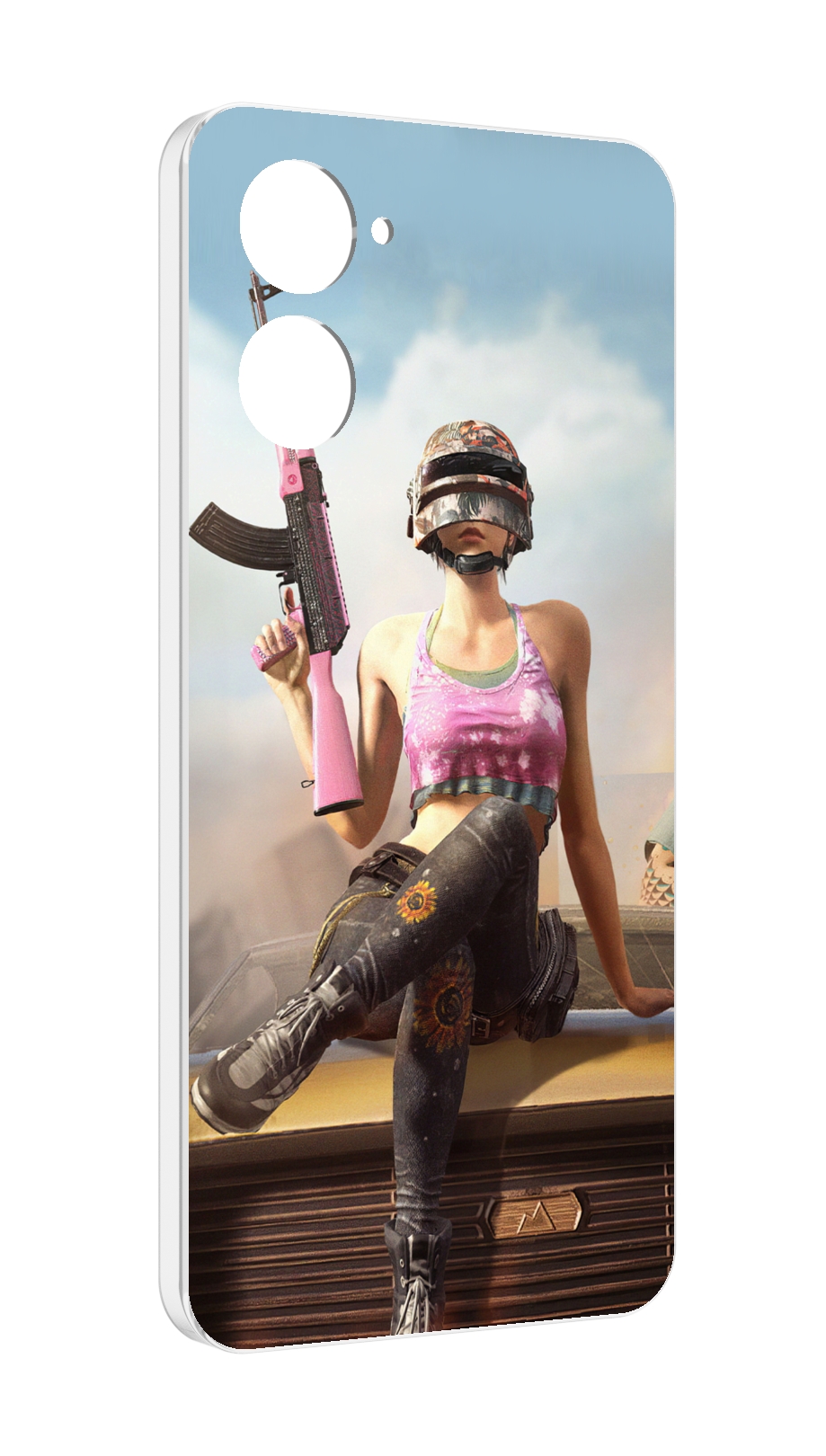 

Чехол MyPads девушка из PUBG для Realme 10S противоударный, Tocco