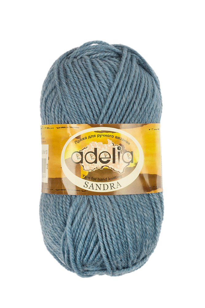 

Пряжа Adelia Sandra №10 серо-голубой, Sandra