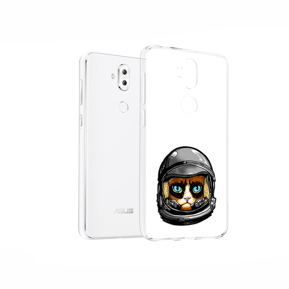 

Чехол MyPads Tocco для Asus ZenFone 5 Lite (ZC600KL) кот космонавт, Прозрачный, Tocco