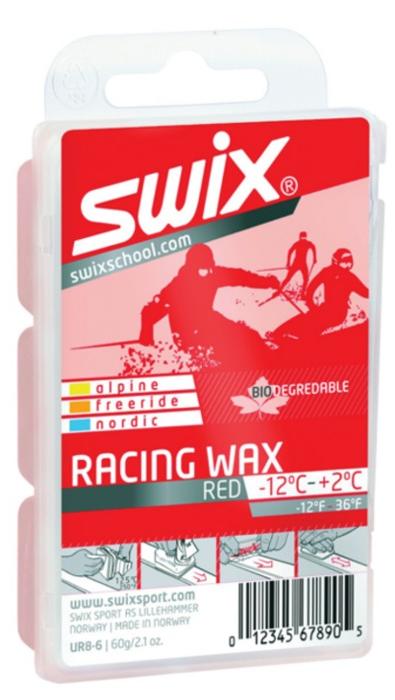 Мазь скольжения Swix 2020-21 Ur8 Red Bio Racing, -12C/+2C, 60 Г