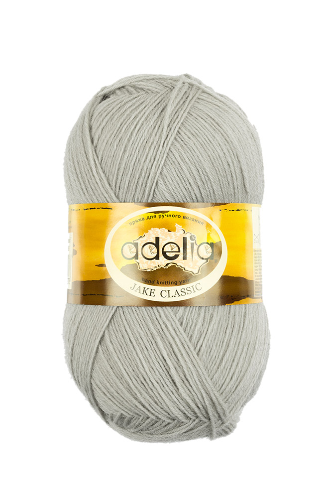 

Пряжа Adelia Jake classic №06 светлый серый, Jake classic