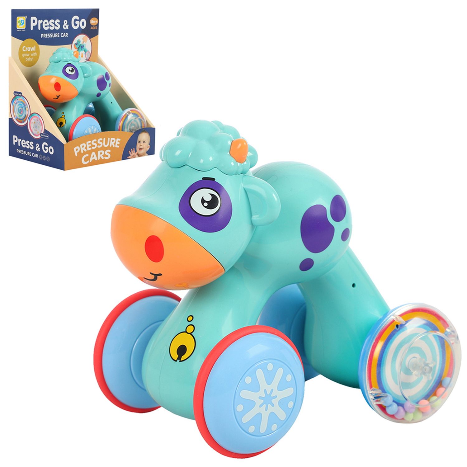 

Развивающая игрушка Компания друзей Бычок голубой, JB0333893