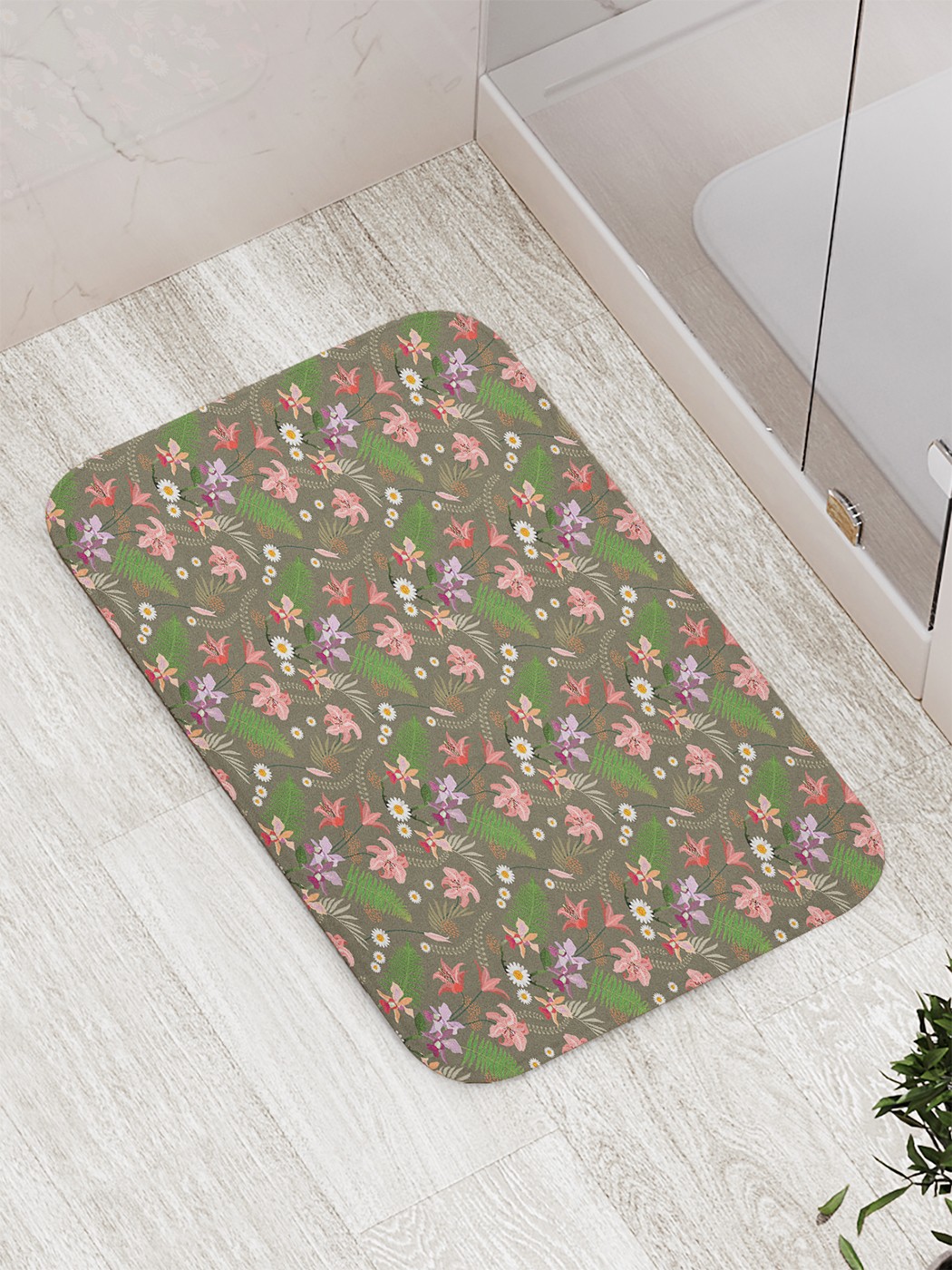 

Коврик противоскользящий для ванной, сауны, бассейна, 77х52 см bath_76015 JoyArty