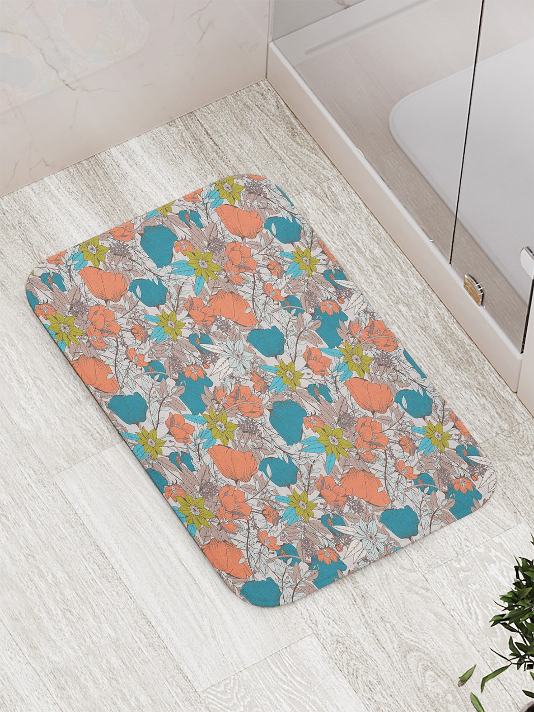 

Коврик противоскользящий для ванной, сауны, бассейна, 77х52 см bath_76013 JoyArty