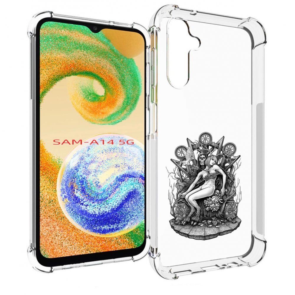 

Чехол MyPads девушка на троне для Samsung Galaxy A14 5G, Прозрачный, Tocco