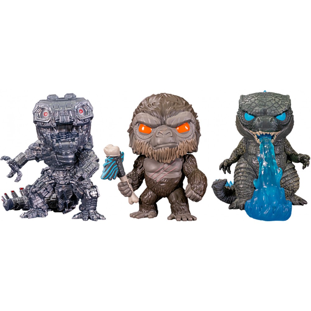 фото Фигурка funko pop! movies godzilla vs kong godzilla mechagodzilla kong 3pk (exc) 60138