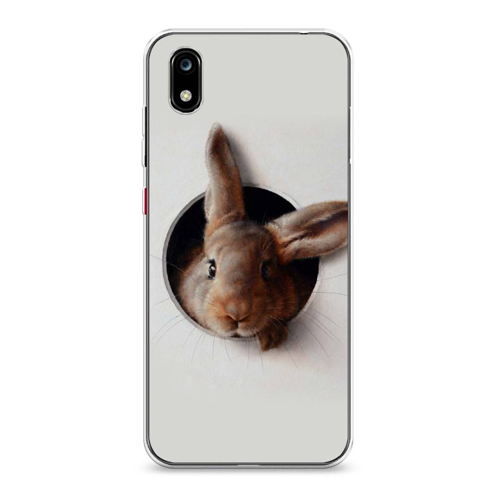 

Чехол на ZTE Blade A7 2019 "Любопытный кролик", Серый;коричневый, 133150-1
