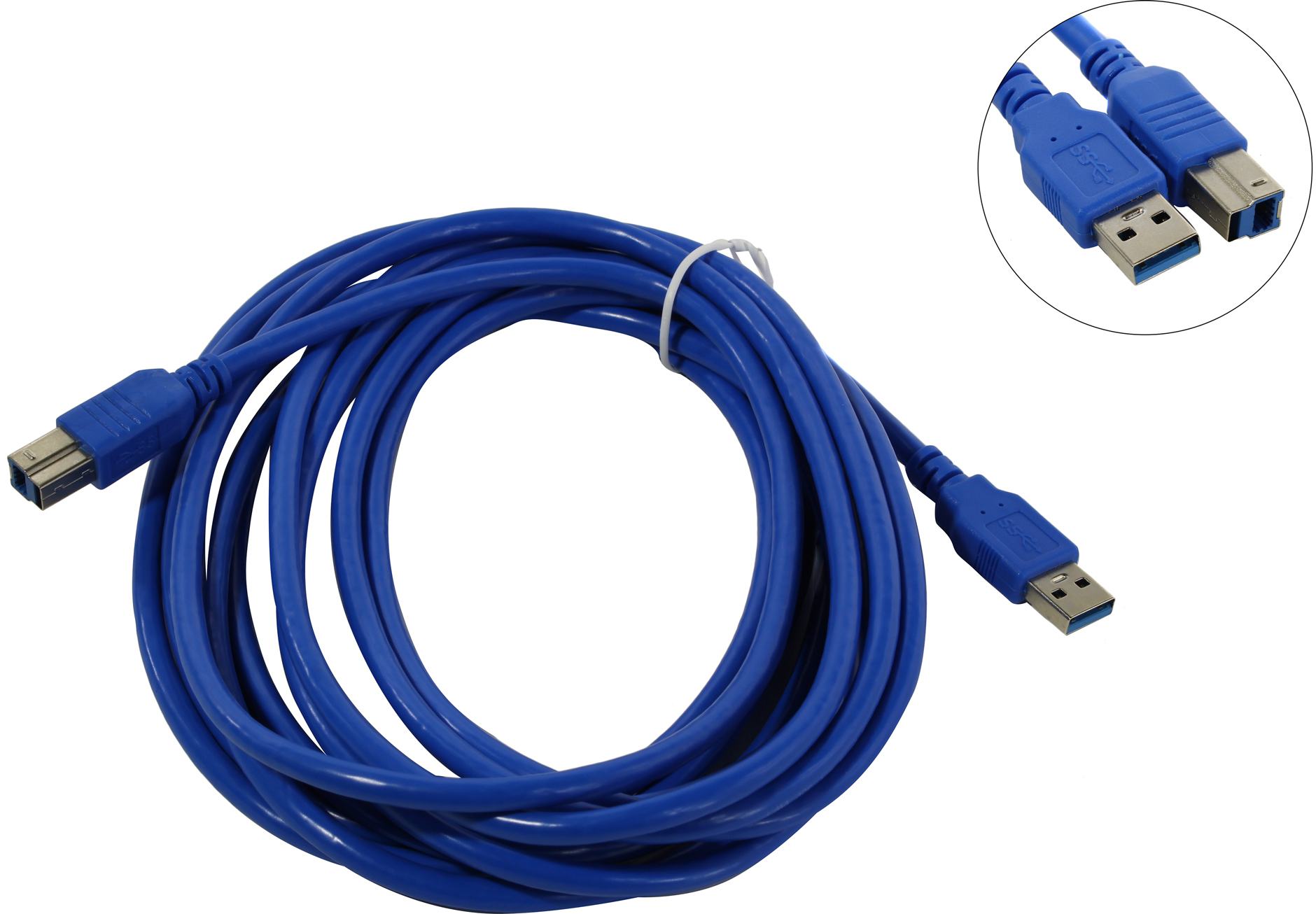 Переходник Ks-is USB Type B  - USB Type A KS-520-5 Blue