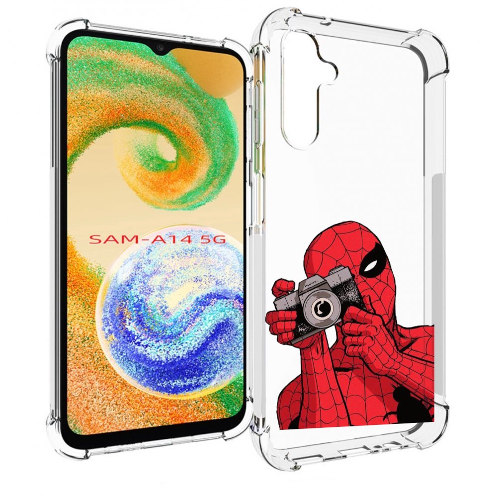 

Чехол MyPads человек паук фотограф детский для Samsung Galaxy A14 5G, Прозрачный, Tocco