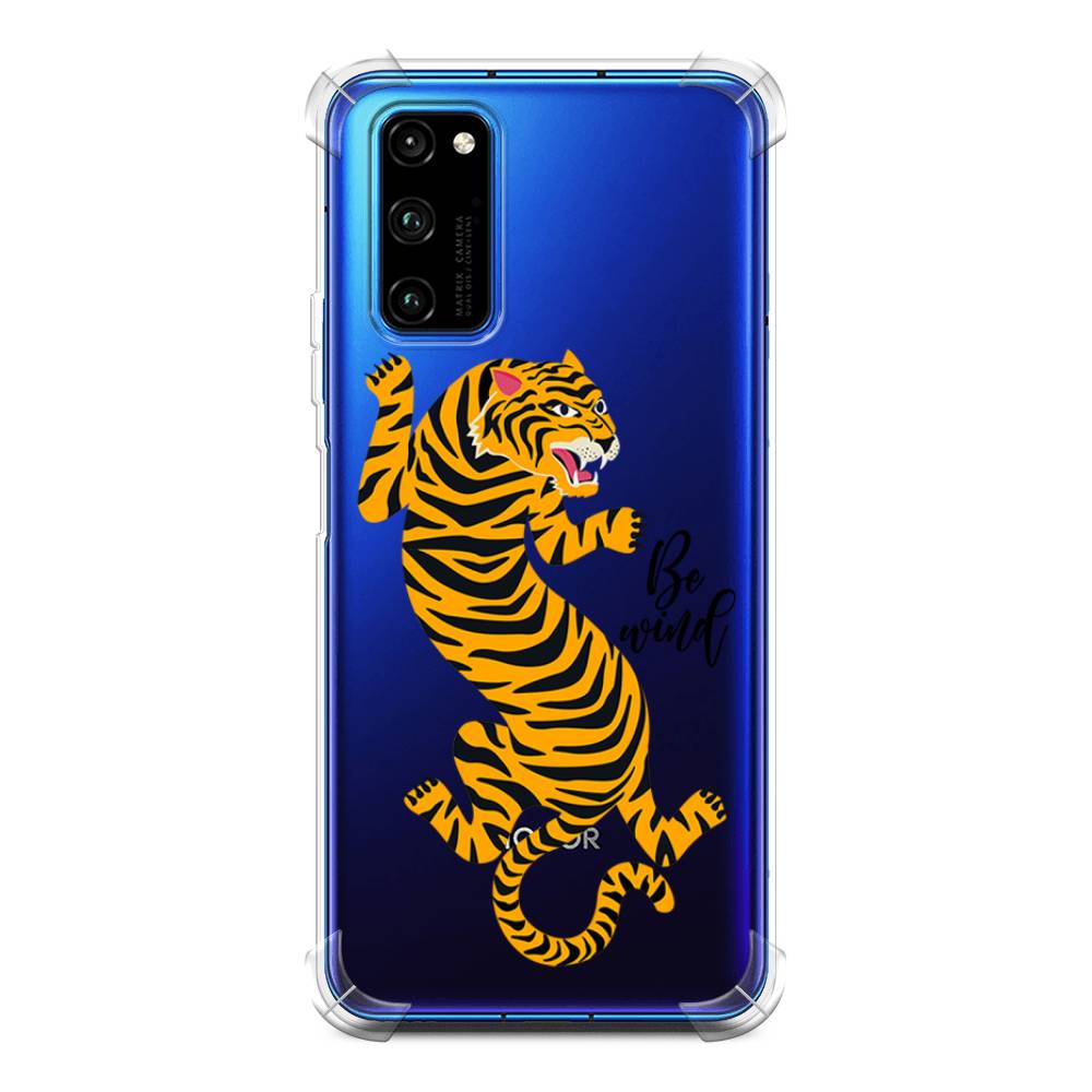 

Чехол Awog на Honor V30 Pro "Tiger be wind", Желтый;черный, 611451-1