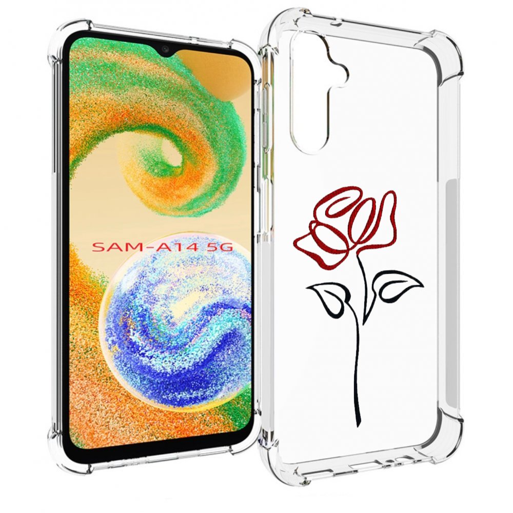 

Чехол MyPads цветок в одну линию для Samsung Galaxy A14 5G, Прозрачный, Tocco