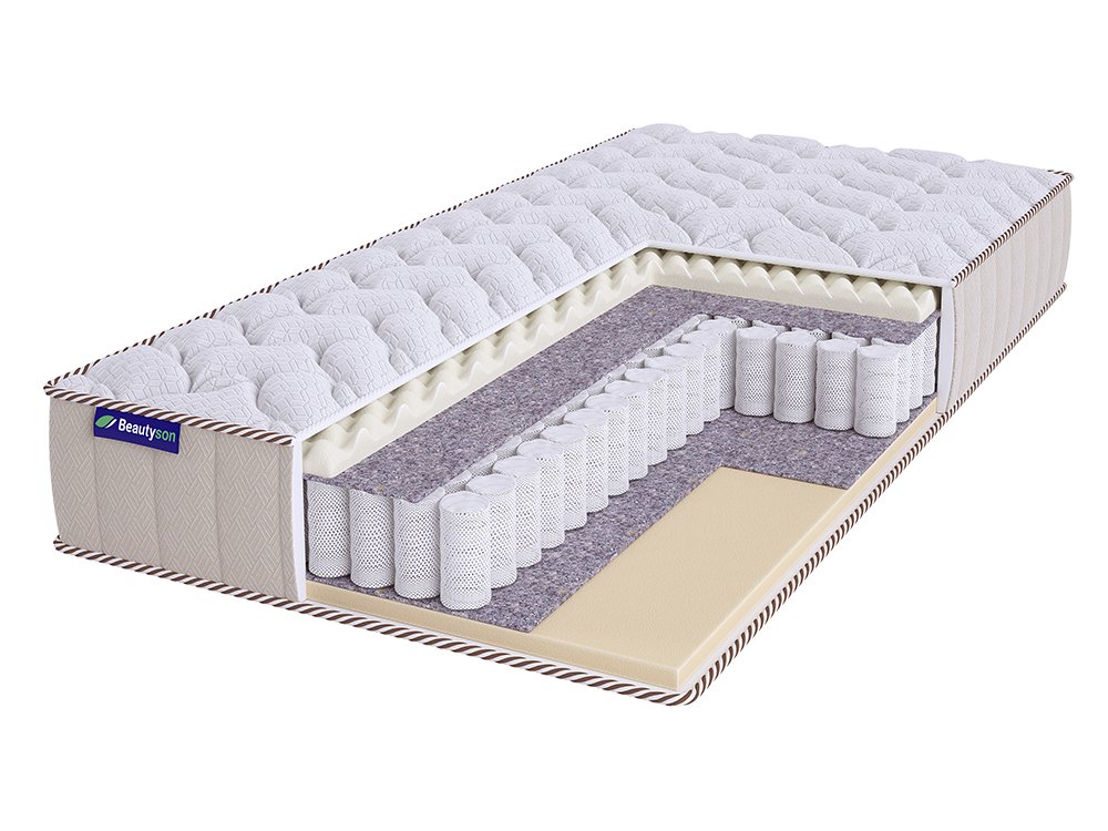 

Матрас BeautySon SPRING Massage EcoLatex 2 S600 LUX 70х185, Белый, SPRING Massage EcoLateх 2 S600 LUх