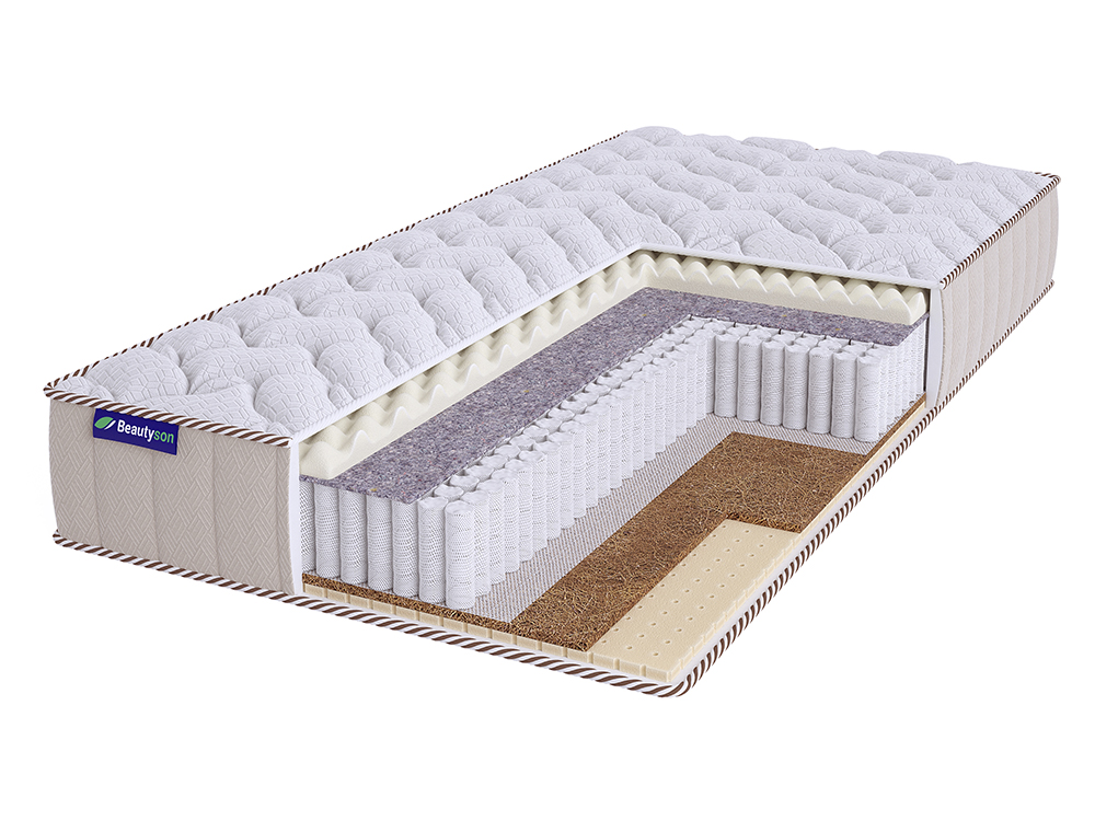 

Матрас BeautySon SPRING Massage Mix S1200 LUX 175х200, Белый, SPRING Massage Miх S1200 LUх